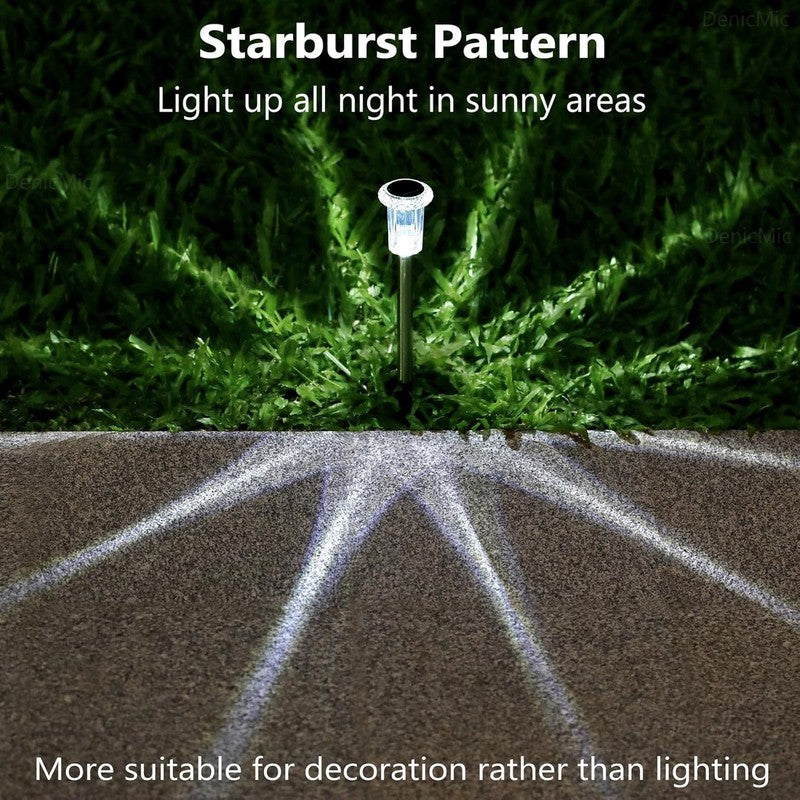 Solar Lights Outdoor 10 Pack Waterproof Solar Christmas Lights Outdoor 6000K Col5