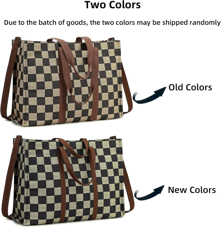 Laptop Tote Bag 15.6” Women Work Canvas Shoulder Messenger Handbag8