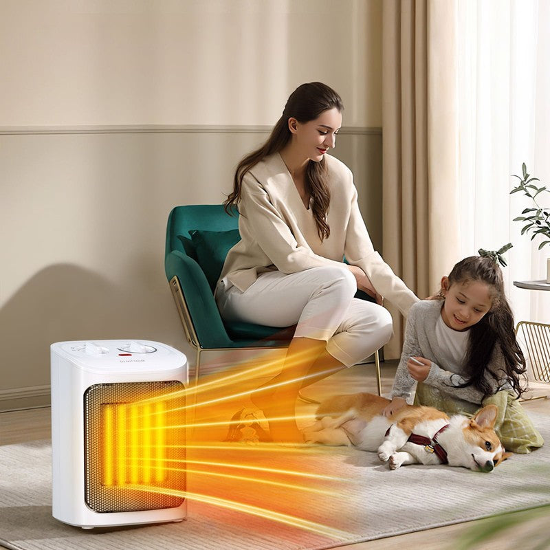 750W/1500W Ceramic Space Heater, 2S Heat, Small, Safe, for Indoor Use, White6