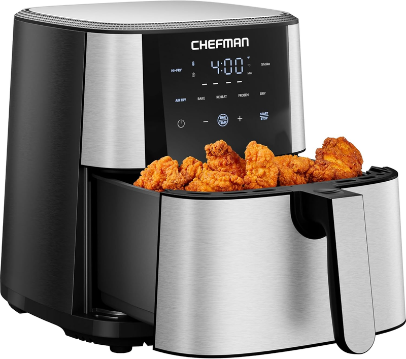 6QT Air Fryer TurboFry 5 in 1 450°F Hi Fry Bake Dehydrate Stainless Steel7