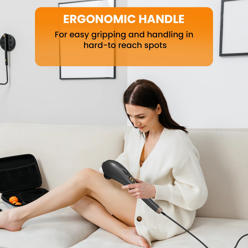 Rechargeable Handheld Massager, Corded Deep Tissue Shiatsu Massager for Neck, Ba2