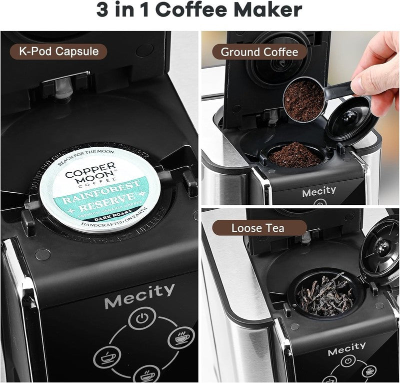 3 in 1 Single Serve Coffee Maker K Cup Compatible 6 10oz 50oz Reservoir2