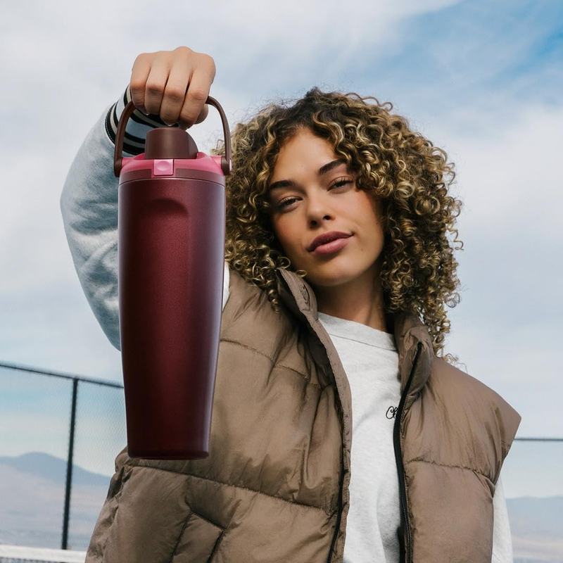 Owala FreeSip Sway 30oz Insulated Stainless Steel Bottle Black Cherry7