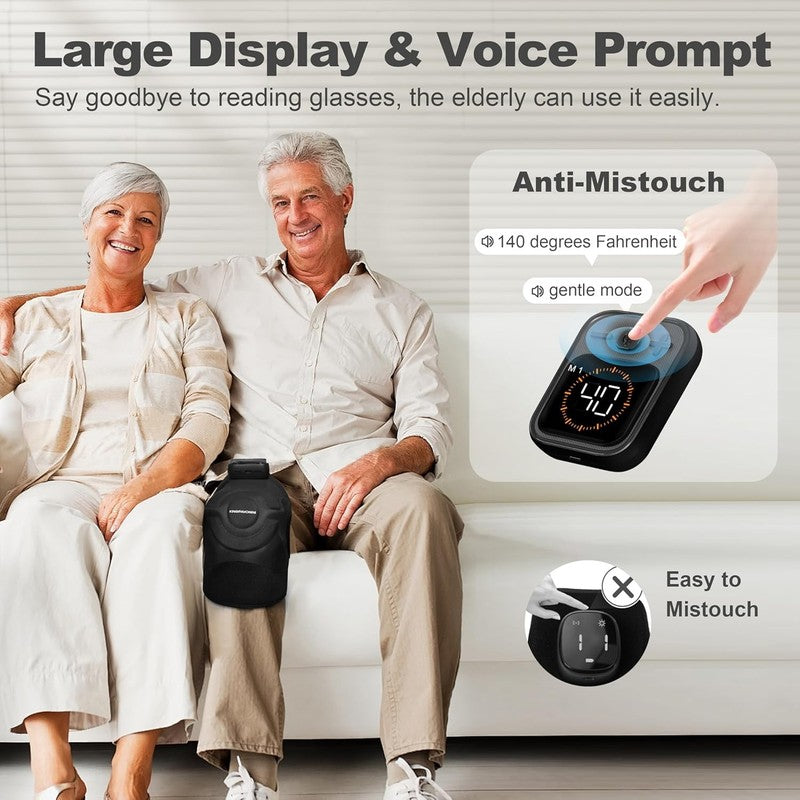 Cordless Knee Massager w/ Heat Vibration 4 Motors 6 Modes Pain Relief4