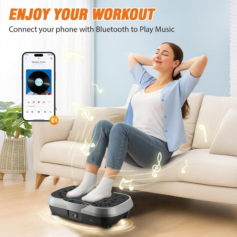Vibration Plate Exercise Machine 400lbs 6 Modes 120 Level Full Body Workout6