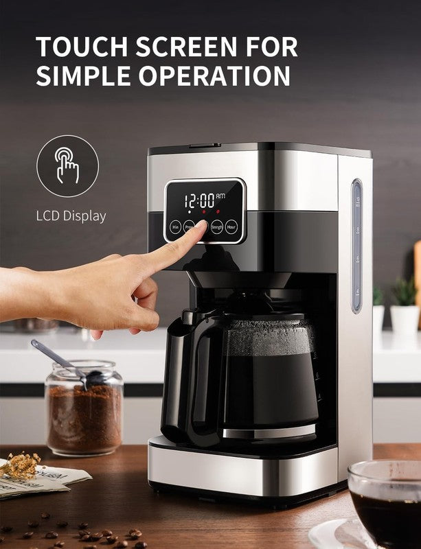 10-Cup Programmable Coffee Maker Drip Machine Strong Brew Silver Auto Shut Off5