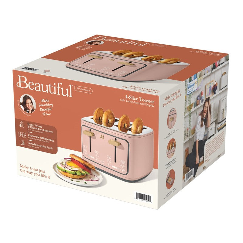 4-Slice Toaster with Touch-Activated Display, Rose by Drew Barrymore11