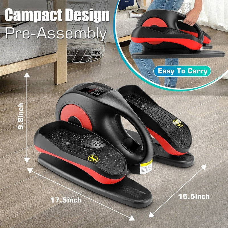 Compact Under Desk Elliptical with Remote & Monitor - Perfect for Home & Office1