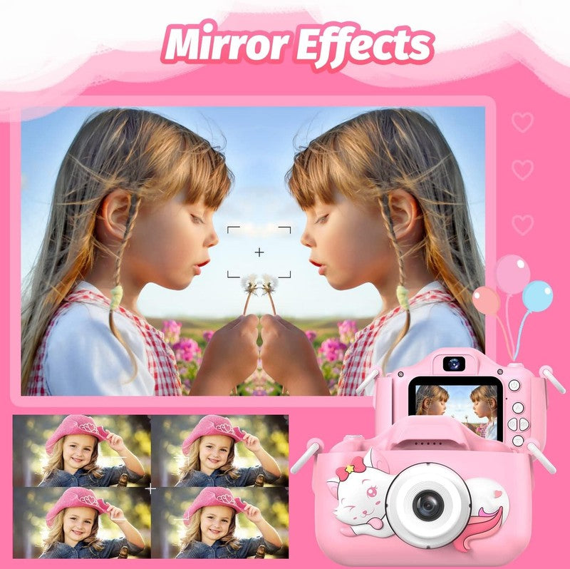 Kids Selfie Digital Camera Toy w/ Protective Cover 32GB SD Card Ages 3 105