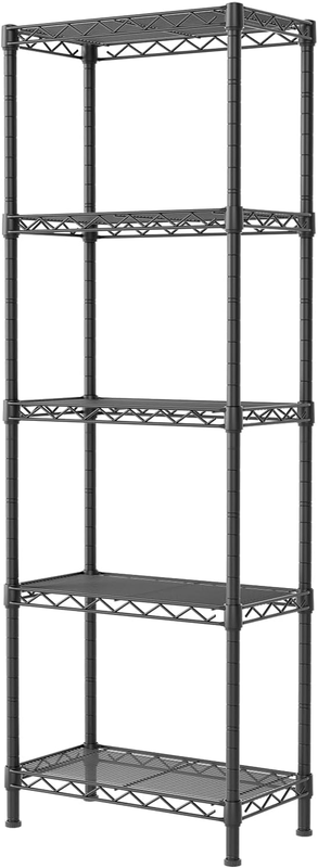 Adjustable 5 Tier Metal Wire Shelving Unit for Kitchen, Closet, Bathroom, Black9
