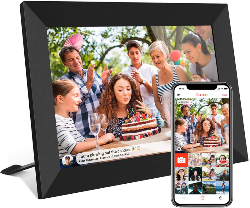 32GB FRAMEO 10.1 Inch Smart Wifi Digital Photo Frame 1280X800 IPS LCD Touch Scre9