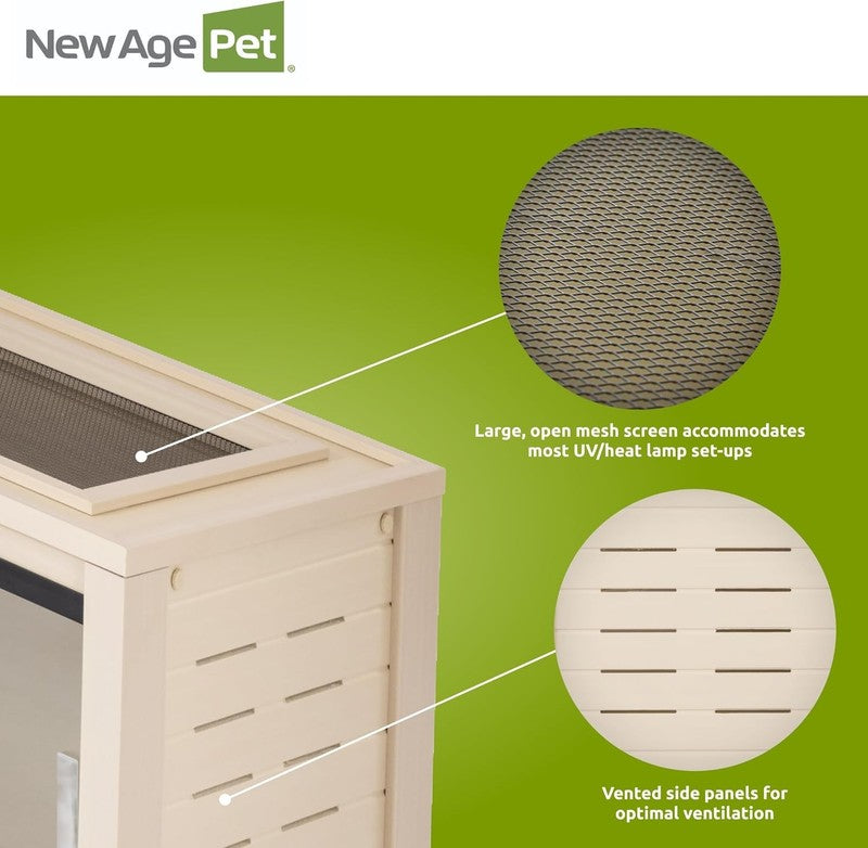 ECOFLEX 36" Reptile Habitat w/ Sliding Glass Doors Maple/Black/Grey Medium4