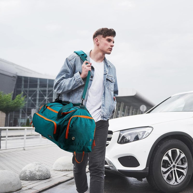 60L Large Gym Duffle Bag w/ Shoe Compartment Lightweight Sports Travel Olive7