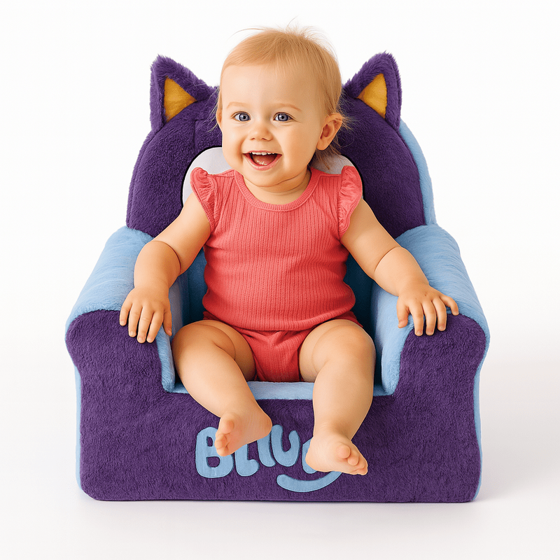 Vacuum Sealed Figural Foam Chair for Toddlers Blue1