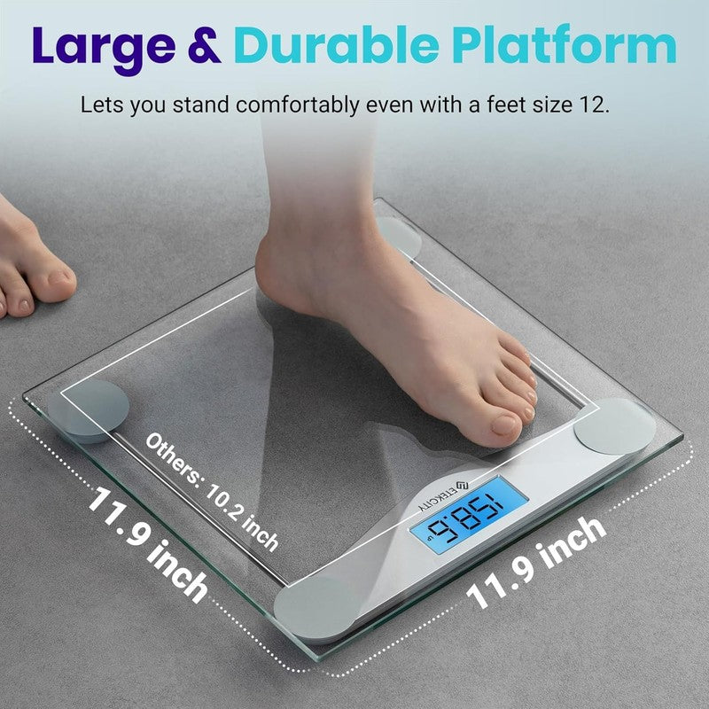 High Precision Digital Bathroom Scale with Large Blue LCD, 400 lbs Capacity3