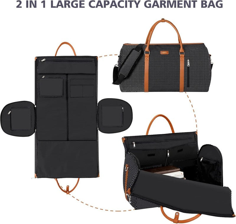 2in1 Garment Duffle Bag 3Pc Set Hanging Suit Travel Carry On1