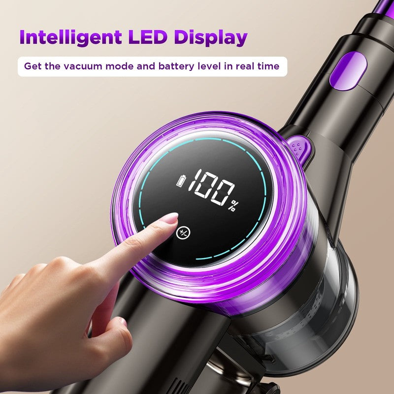 Cordless Stick Vacuum Cleaner 38KPA 50Mins 2200Mah Lightweight for Home Pet Hair8