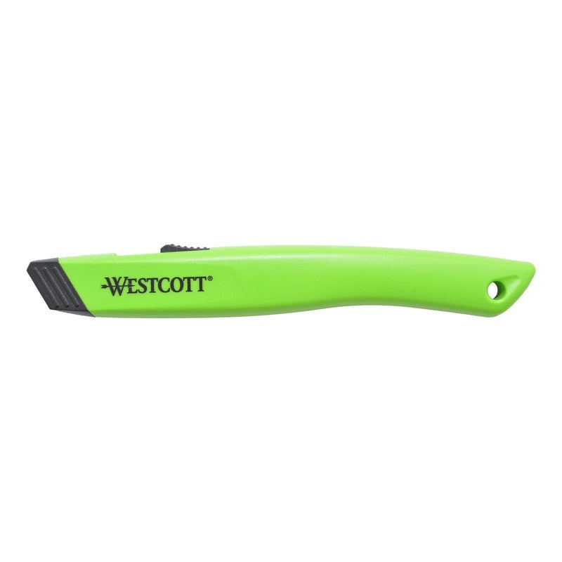 Full Size Auto Retractable Ceramic Utility Box Cutter, Plastic, Green, 1 Count3
