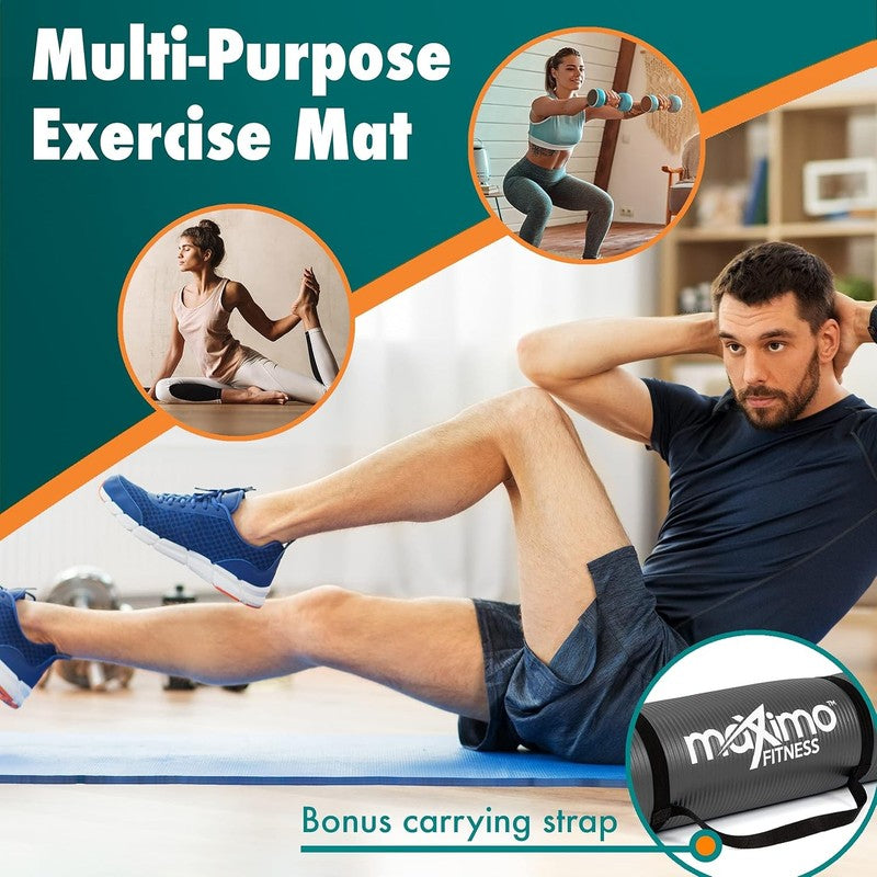 Yoga Mat Non Slip Multipurpose Exercise Mat w/ Carry Strap for Yoga Pilates Gym2