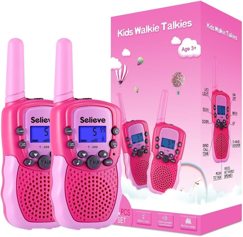 Kids Walkie Talkies 22 Channel 2 Way Radio 3 Mile Range LCD Flashlight8