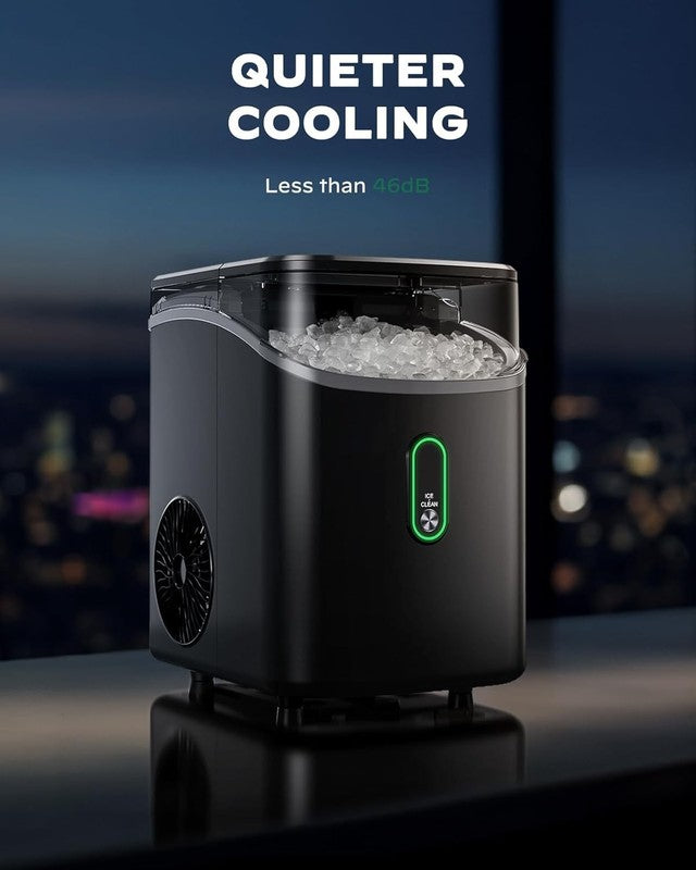Countertop Nugget Ice Maker, Soft Chewable Ice, Self-Cleaning, 33Lbs/24H6