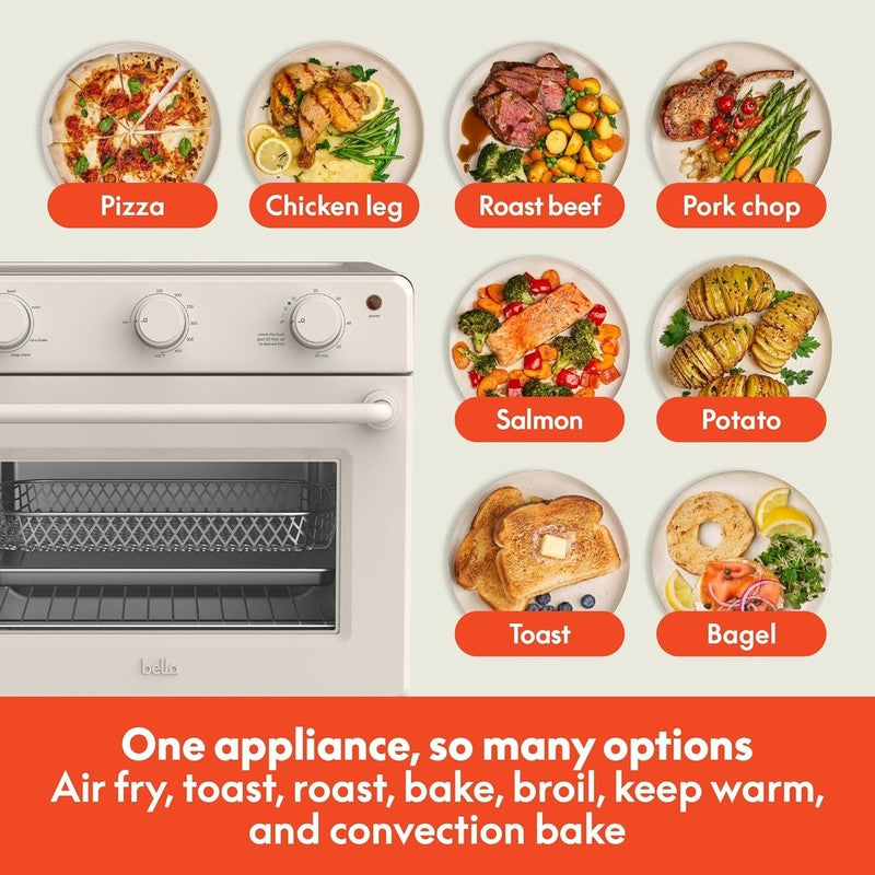Air Fry Toaster Oven 1700W 7 Presets Dishwasher Safe Trays Oatmilk4