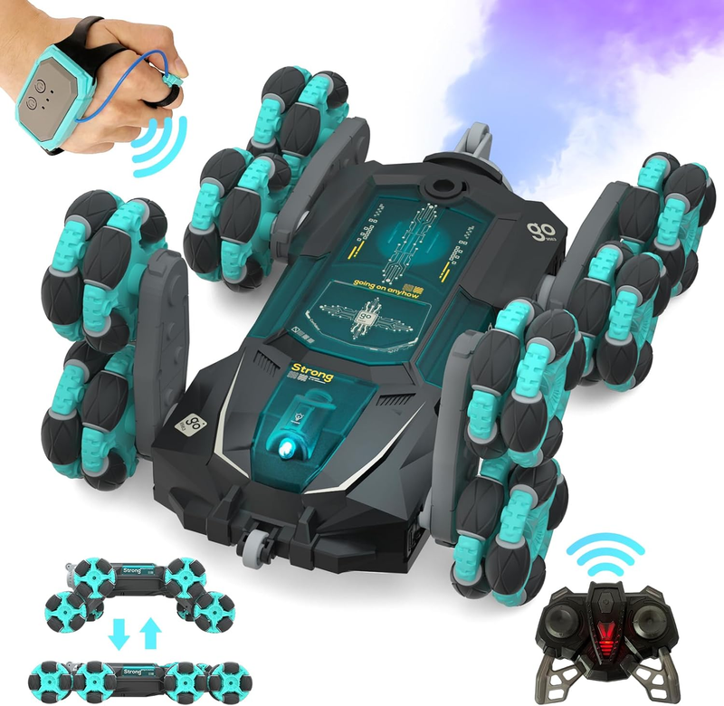 8WD Hand Controlled RC Stunt Car, Gesture Sensing Remote Control Crawler Car for9