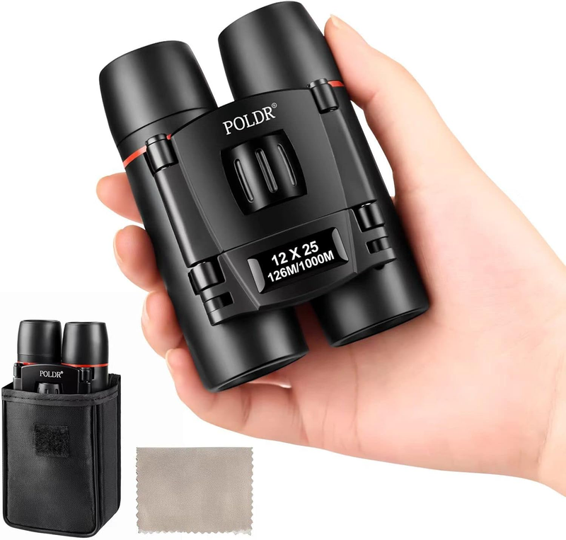 12x25 Compact Pocket Binoculars Adults Bird Watching Travel Concerts0