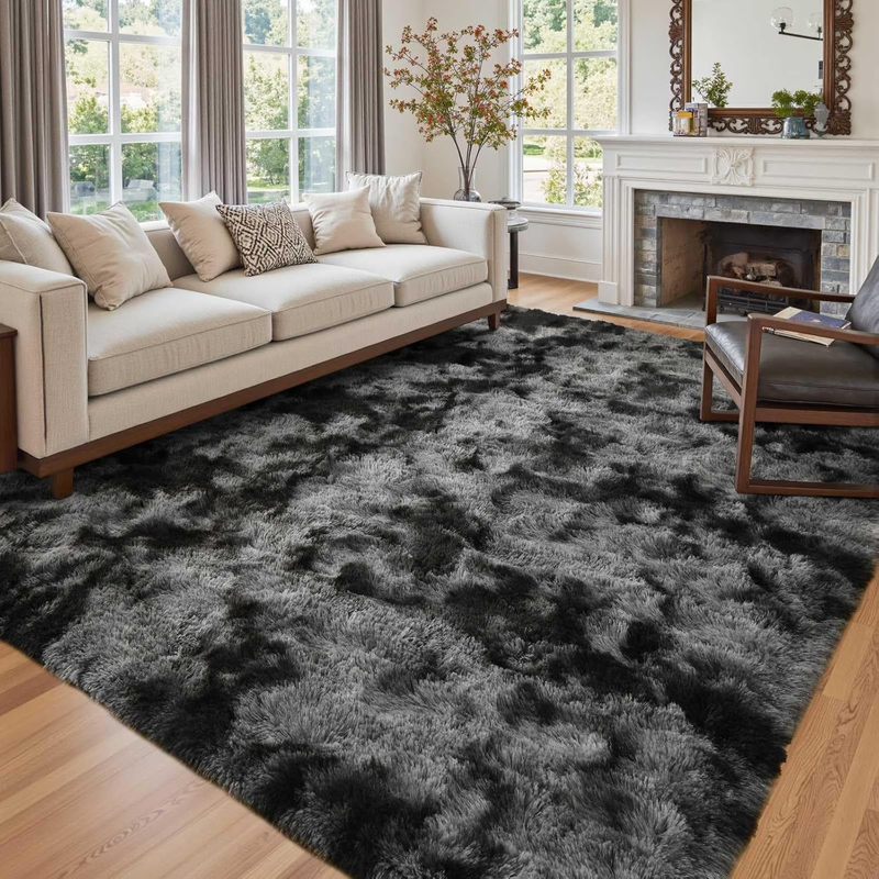 6X9 Ft Large Shag Rugs for Living Room Decor, Tie Dyed Ultra Soft Fluffy Furry A0