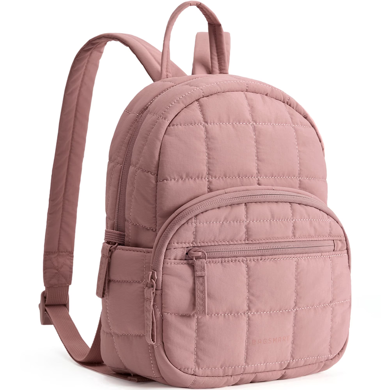 Water Resistant Quilted Puffer Backpack Purse Dark Pink Women8