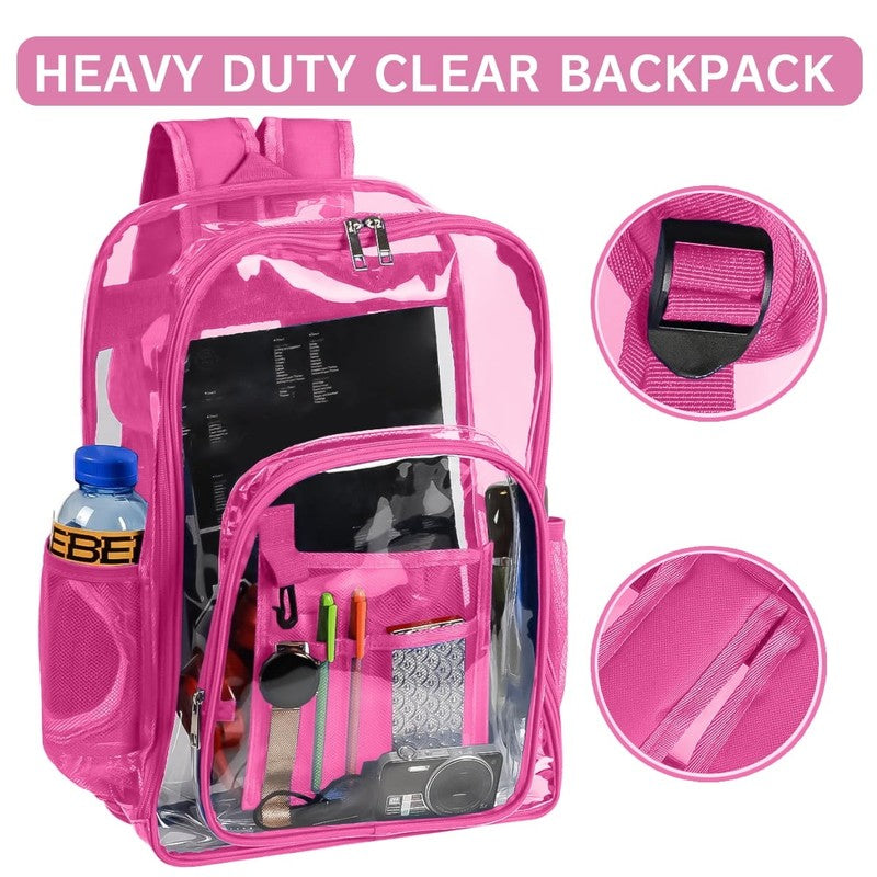 Waterproof Clear Backpack Heavy Duty PVC Transparent Large Capacity Backpack wit1