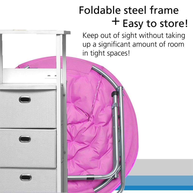 Faux Fur Saucer Chair, Pink7