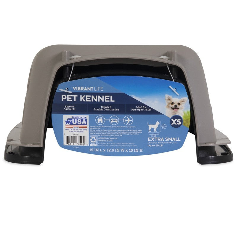 Pet Portable Kennel for Dogs, Hard-Sided Travel Carrier, Durable, Metal Door, Bl4