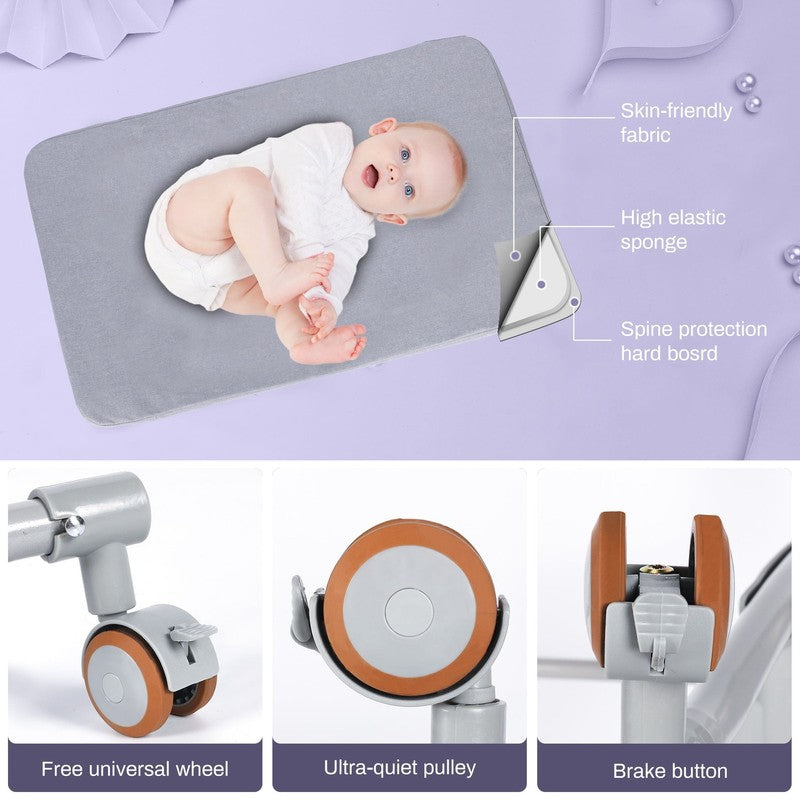 Baby Bassinet Bedside Sleeper Bassinet for 0 5 Months Baby Unisex (Light Grey)7