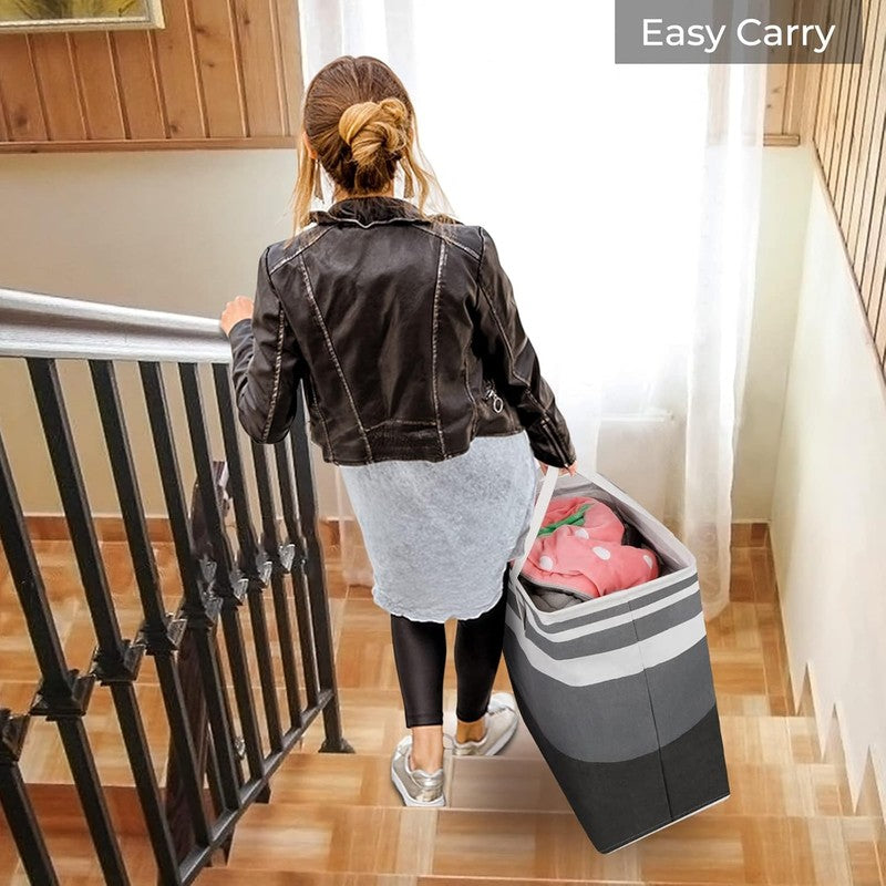 2 Pack Large Laundry Baskets, Waterproof, Freestanding Laundry Hampers, Collapsi6