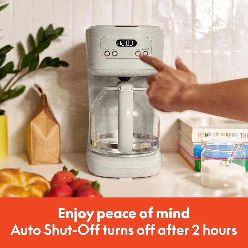 12 Cup Programmable Coffee Maker LCD Auto Shutoff 900W Oatmilk5