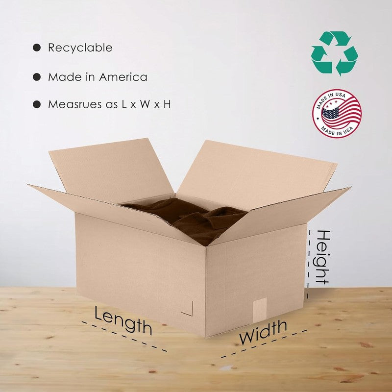 Durable 9x6x4 Brown Corrugated Shipping Boxes   25 Pack   Eco Friendly USA Made3