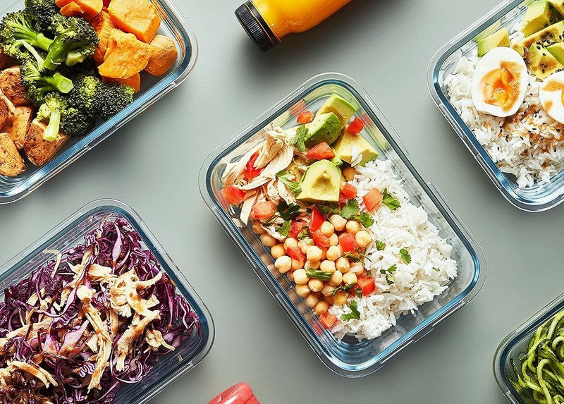10 Pack Glass Meal Prep Containers Airtight Snap Lock Lids White4