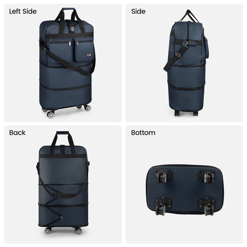 30" Expandable Rolling Duffle Bag Foldable Travel Luggage for Home Storage Movin3