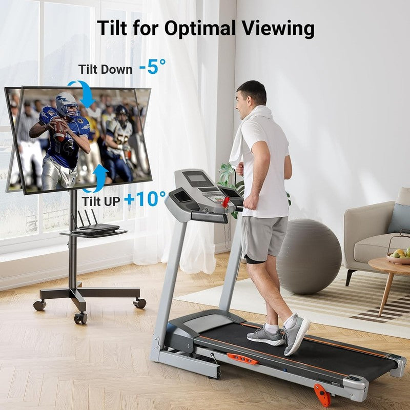Mobile TV Stand with Wheels for 23–60" Flat/Curved TVs, Max VESA 400x4002