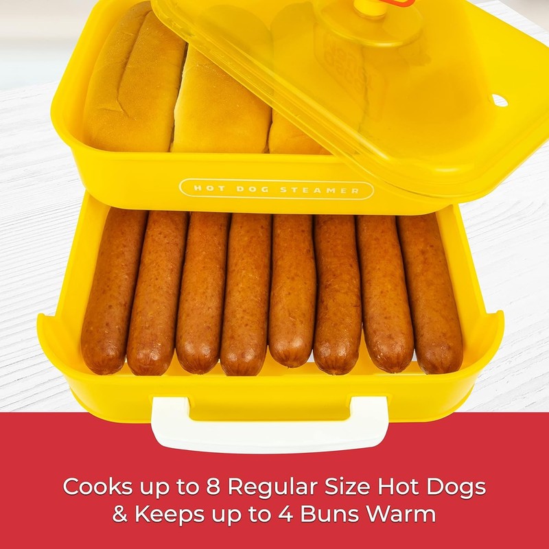 Oscar Mayer Diner-Style Hot Dog Steamer 8 Dog 4 Bun Warmer Yellow2