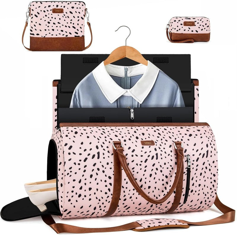 2in1 Garment Duffle Bag Shoe Compartment 4Pc Set Travel Carry On7