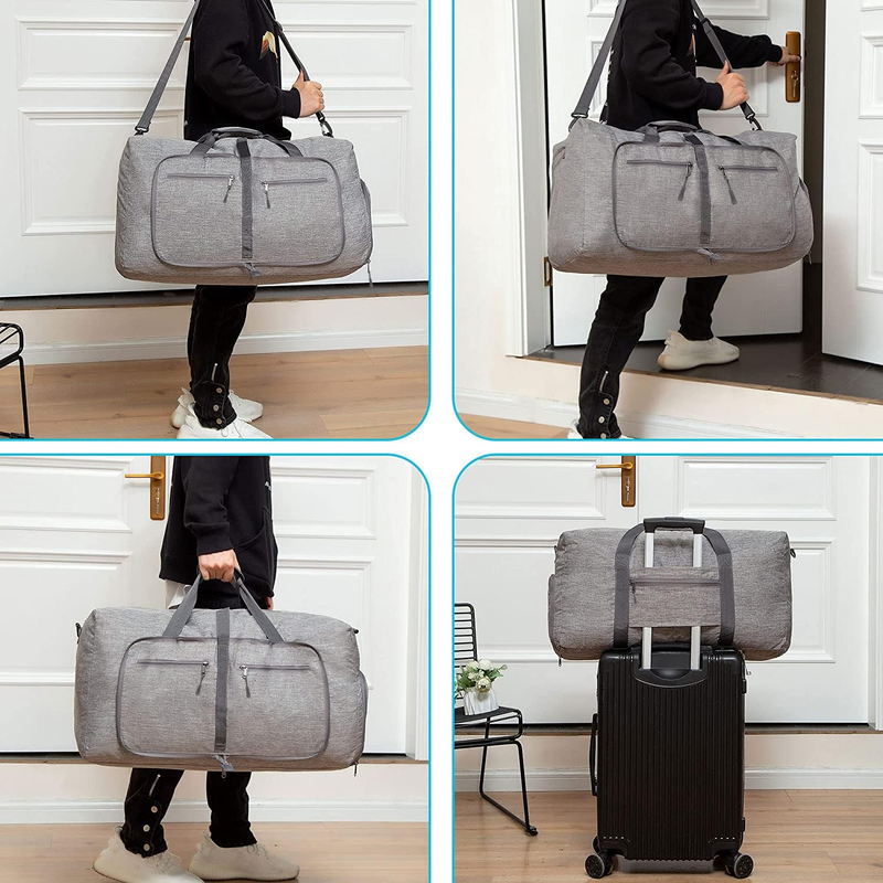65L 85L 115L Foldable Travel Duffle Bag Weekender Luggage Shoe Compartment4