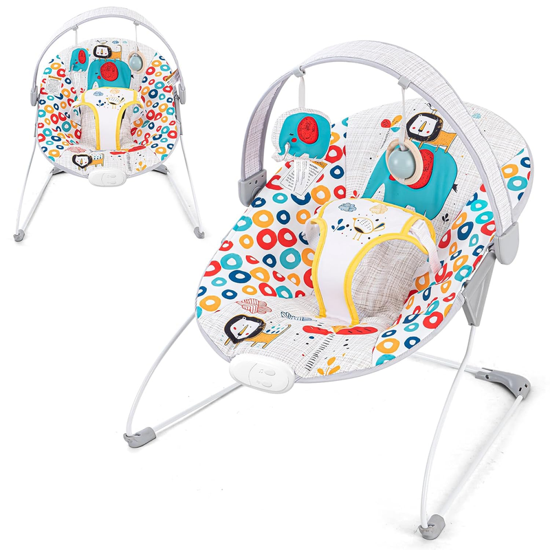Baby Bouncer Infant Seat w/ Music Portable Adjustable 0 6M 6 20lbs9