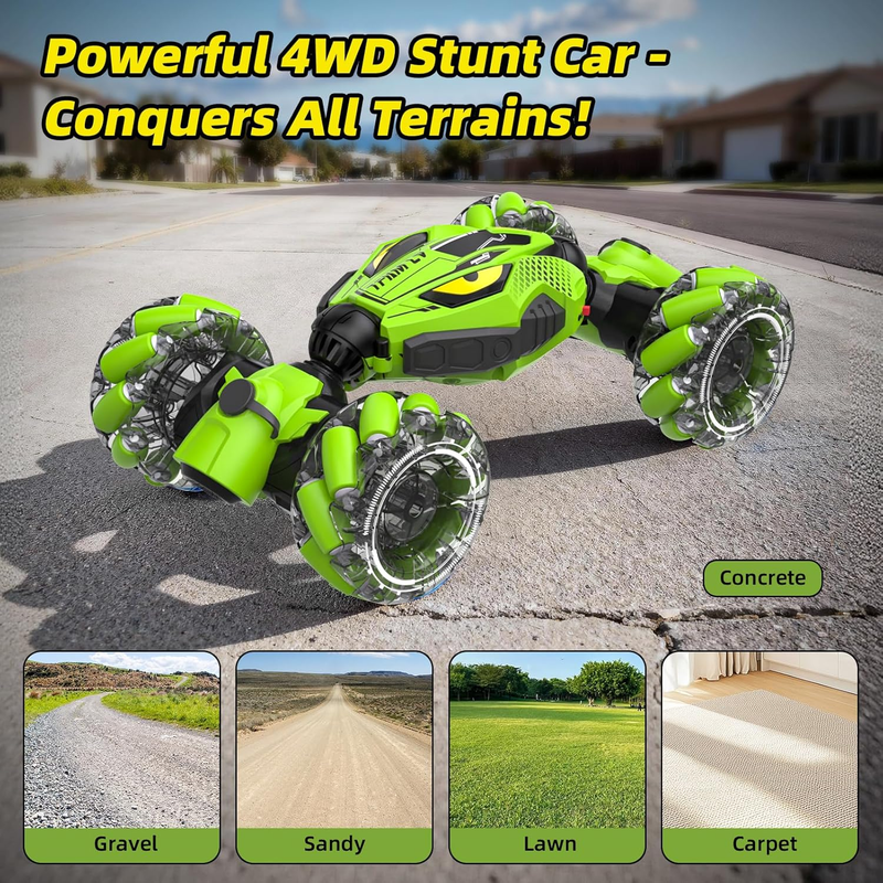 High Speed RC Car Gesture Control 4WD 360° Flip Drift Stunt Car Kids4