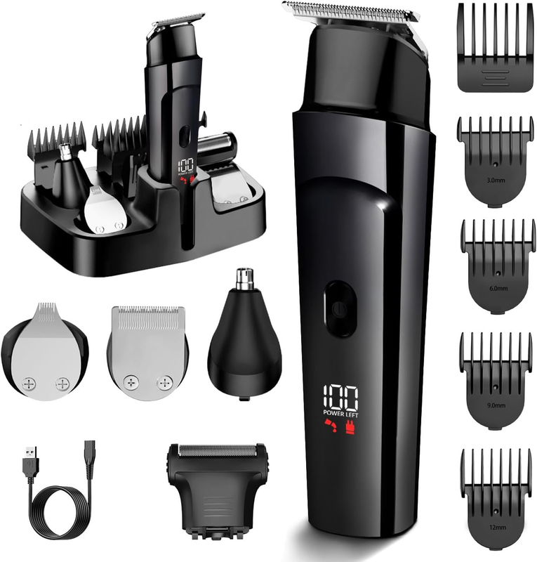 5-in-1 Beard Trimmer Kit for Men - Cordless, Waterproof & Rechargeable9