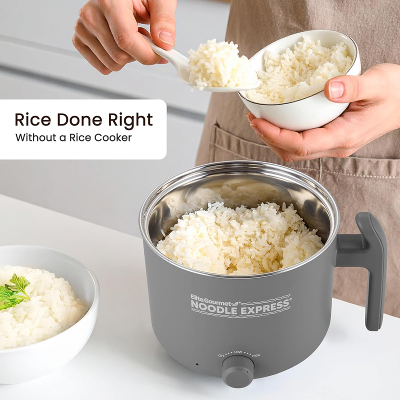 NOODLE EXPRESS Hot Pot Electric Cooker Stainless Steel Ramen Soup Stew6