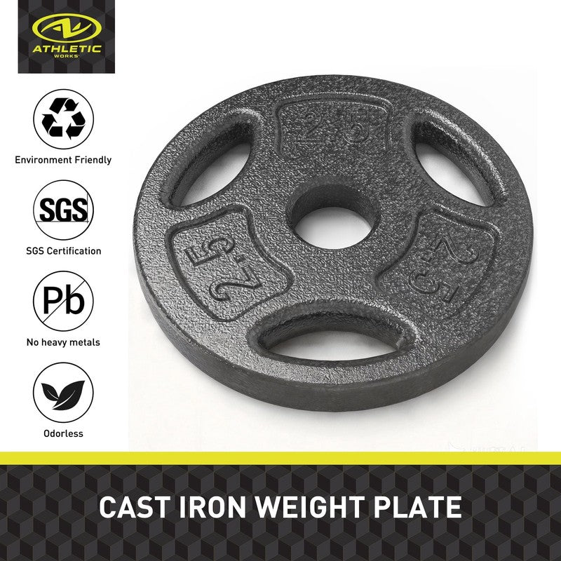 100LB Black Cast Iron Standard Weight Plate Sets, Used as Both Dumbbell and Barb6