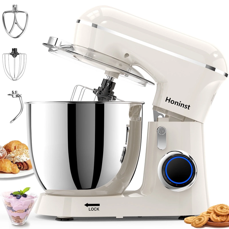 6.5QT Stand Mixer 10+ Speed Kitchen Electric Mixer Dough Hook Whisk Beater Bowl8