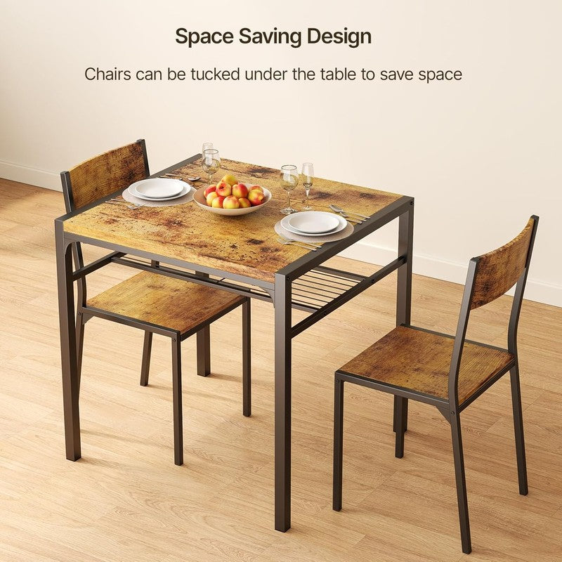 Dining Table Set for 2, 3 Piece Kitchen Table with 2 Chairs for Small Space, Apa3